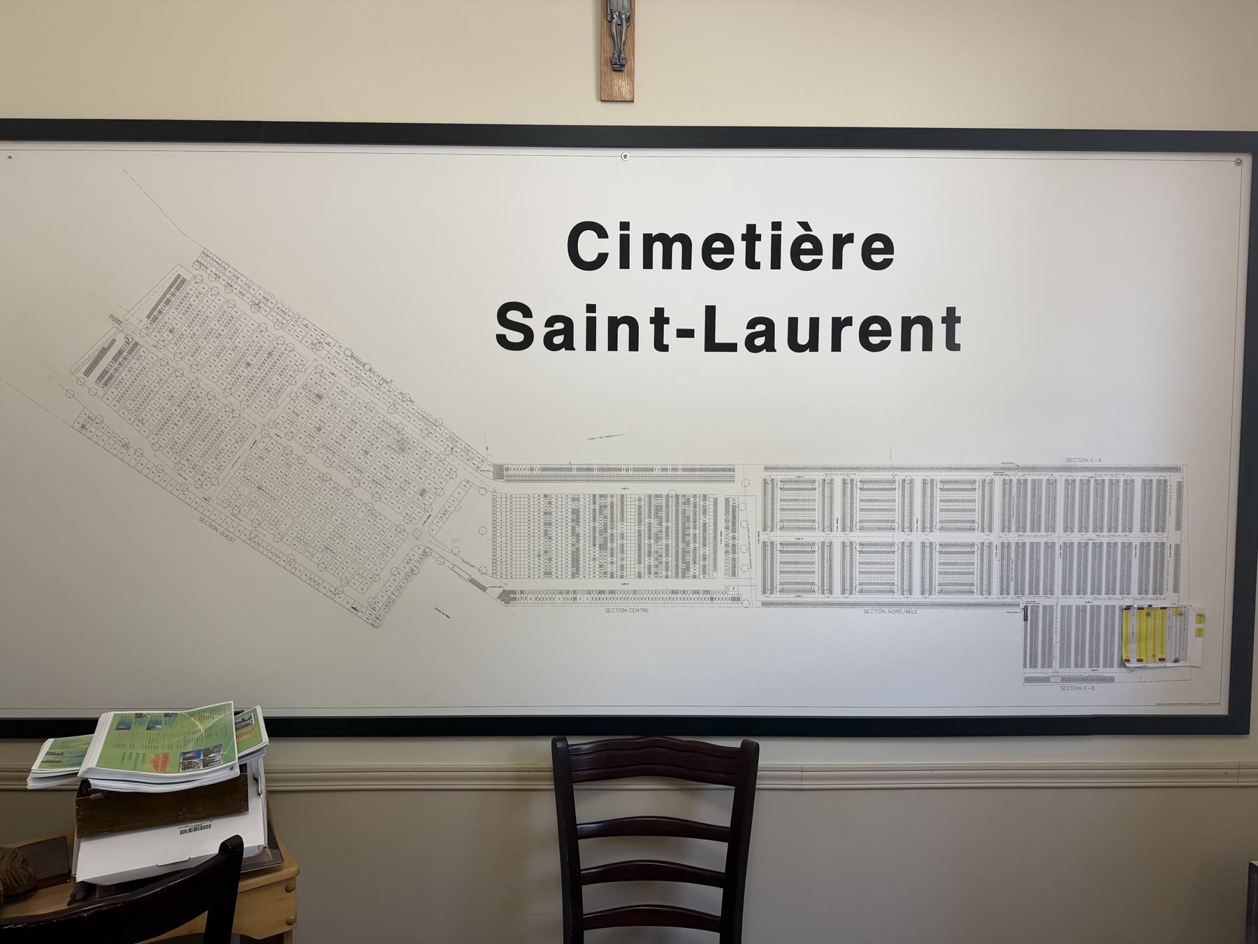 Le plan mural du bureau